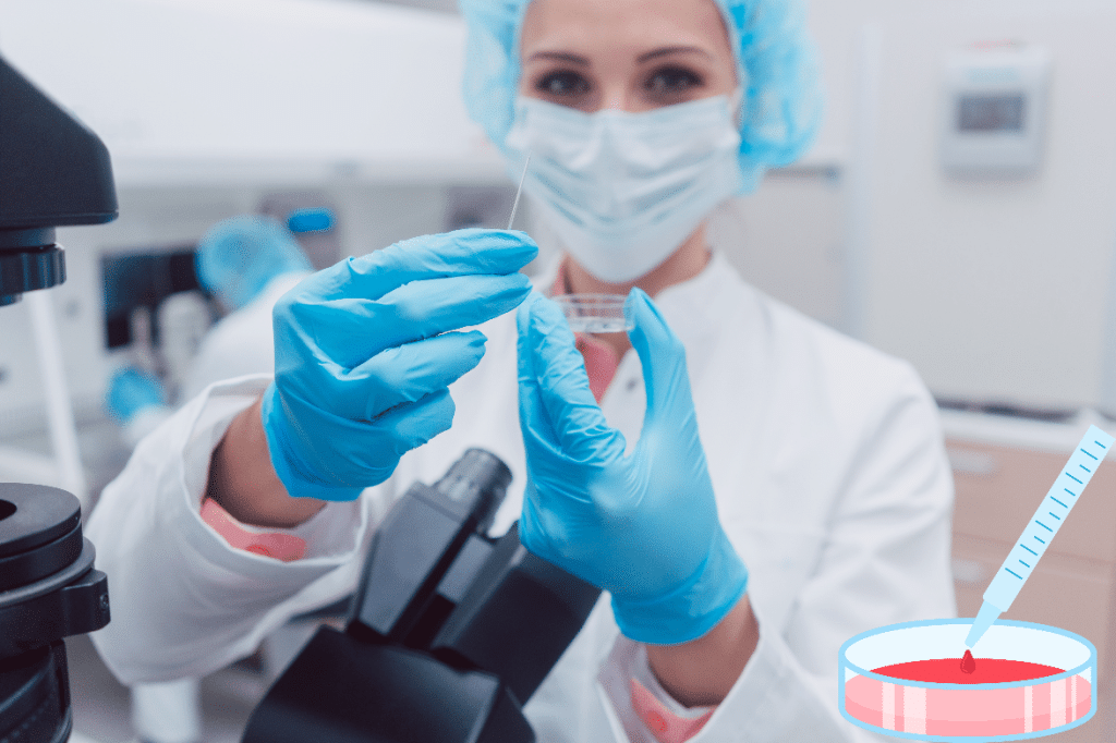 A close up of stem cells being processed to be injected into a patient’s arm as part of a groundbreaking spinal cord injury treatment