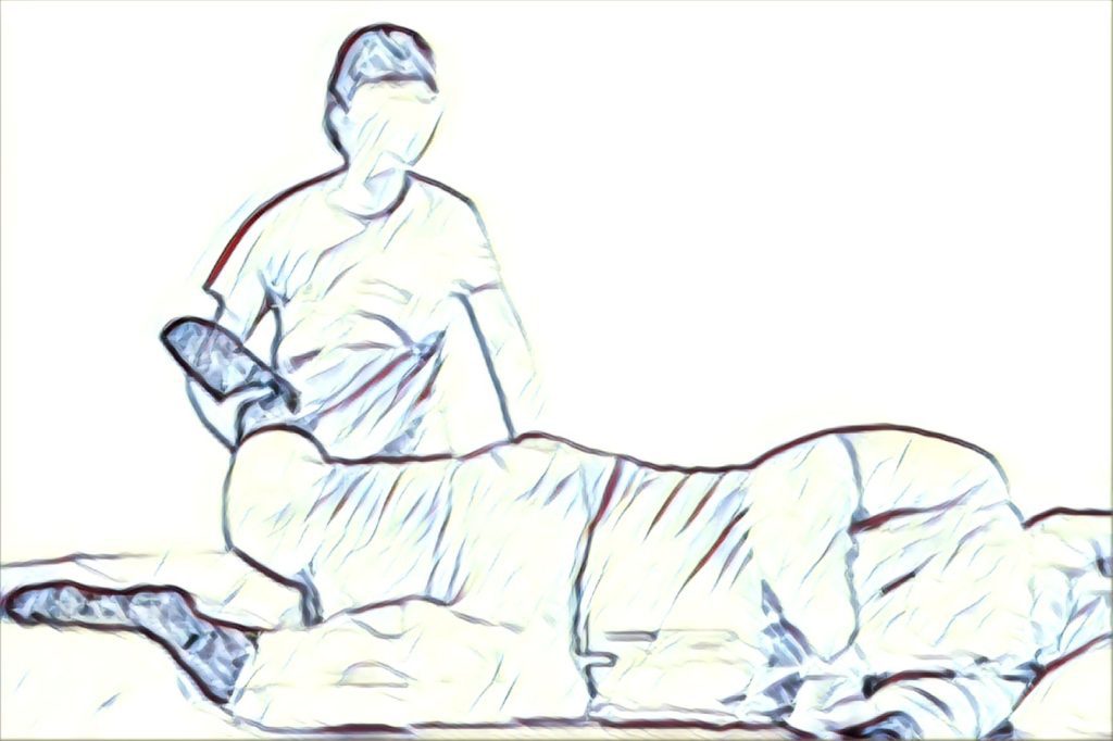 A person with spinal cord injury performing Hip Flexor Stretch exercises 